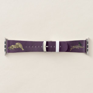 Purple and Gold Leopard Series Design 1 Apple Watch Band