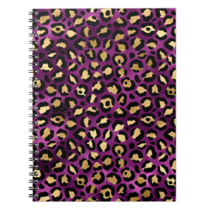 Purple and Gold Leopard Series Design 1 Notebook