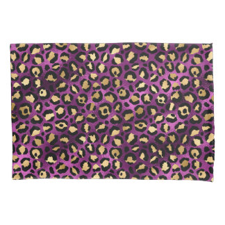 Purple and Gold Leopard Series Design 1 Pillow Case