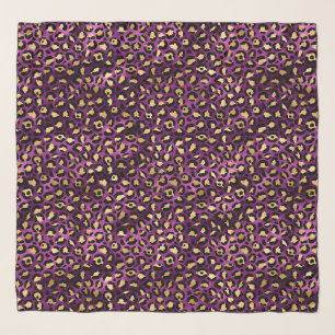 Purple and Gold Leopard Series Design 1 Scarf