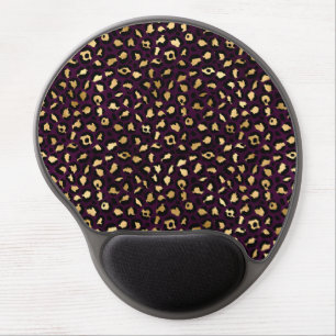 Purple and Gold Leopard Series Design 2 Gel Mouse Pad