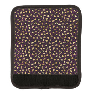 Purple and Gold Leopard Series Design 2 Luggage Handle Wrap
