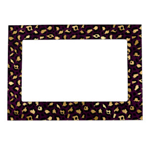 Purple and Gold Leopard Series Design 2 Magnetic Frame