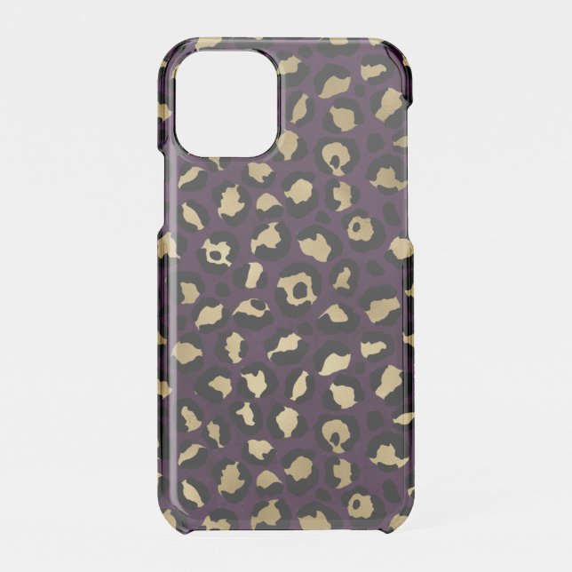 Purple and Gold Leopard Series Design 2 Uncommon iPhone Case (Back)