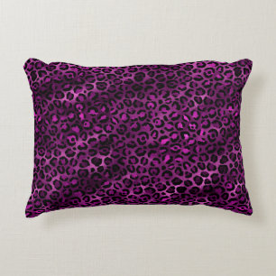 Purple and Gold Leopard Series Design 3 Accent Pillow
