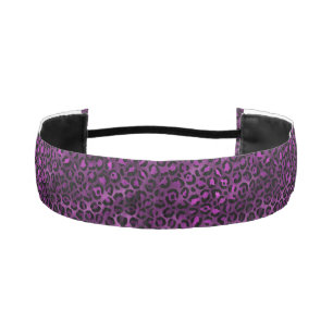 Purple and Gold Leopard Series Design 3 Athletic Headband