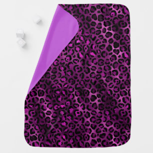 Purple and Gold Leopard Series Design 3 Baby Blanket