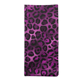 Purple and Gold Leopard Series Design 3 Cloth Napkin