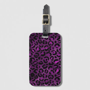 Purple and Gold Leopard Series Design 3 Luggage Tag