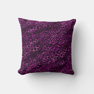 Purple and Gold Leopard Series Design 3 Throw Pillow