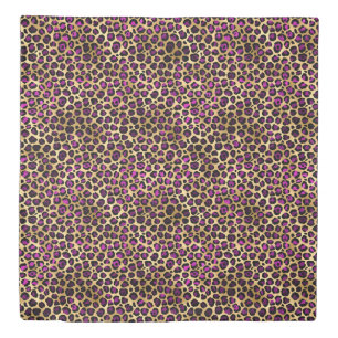 Purple and Gold Leopard Series Design 4 Duvet Cover