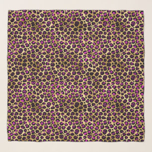 Purple and Gold Leopard Series Design 4 Scarf