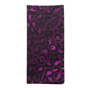 Purple and Gold Leopard Series Design 5 Cloth Napkin