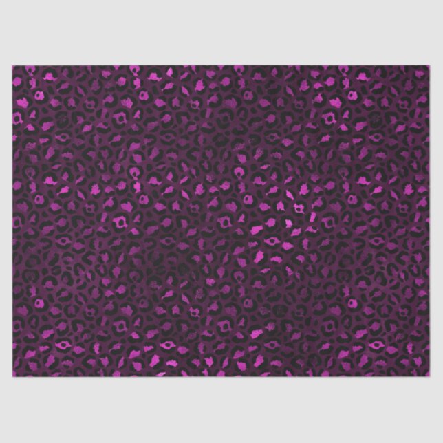 Purple and Gold Leopard Series Design 5 Tissue Paper (Front)