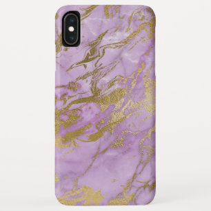 Purple and Gold Marble Elegant Modern Print iPhone XS Max Case