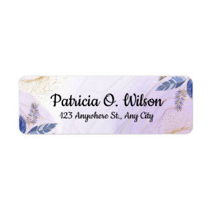 Purple and gold Minimalist Label