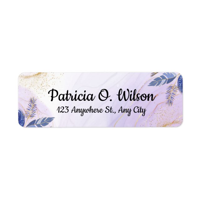 Purple and gold Minimalist Label (Front)