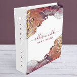 Purple And Gold Modern Art Liquid Watercolor Ink<br><div class="desc">Purple And Gold Modern Art Liquid Watercolor Ink 3 ring binder. Elegant alcohol ink hand lettered style calligraphy script professional design. Perfect for makeup artists,  hair stylists,  cosmetologists,  and more!</div>