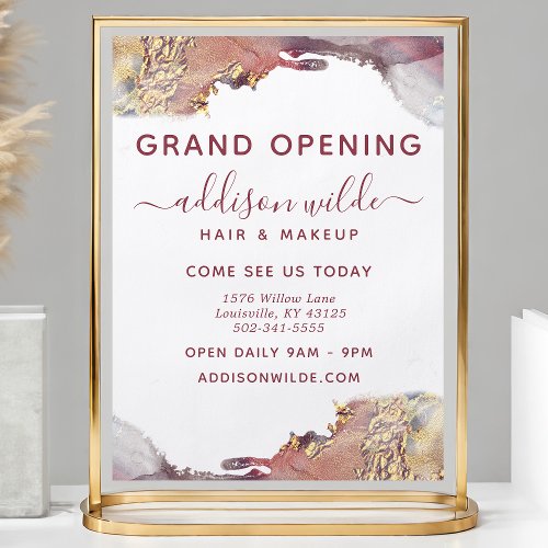 Custom Posters Flyers 11 Purple And Gold Modern Art Liquid Watercolor Ink Flyer