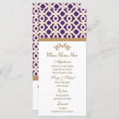 Purple and Gold Moroccan Menu (Front/Back)