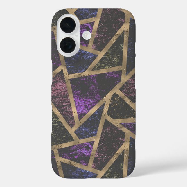 Purple and gold mosaic pattern Case-Mate iPhone case (Back)