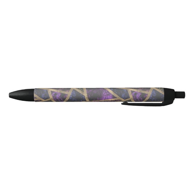 Purple and gold mosaic pattern pen (Bottom)