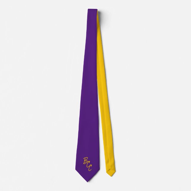 Purple and Gold Neck Tie (Front)