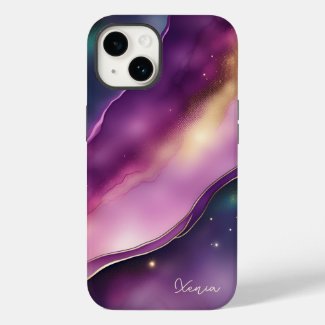 Purple and Gold Night Sky Fantasy