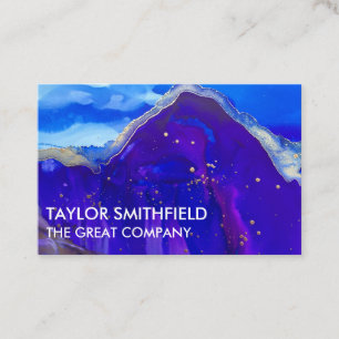 PURPLE AND GOLD PAINT SPLATTER BUSINESS CARD