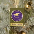 Purple and Gold Personalized Graduation Ornaments