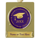 Purple and Gold Personalized Graduation Ornaments