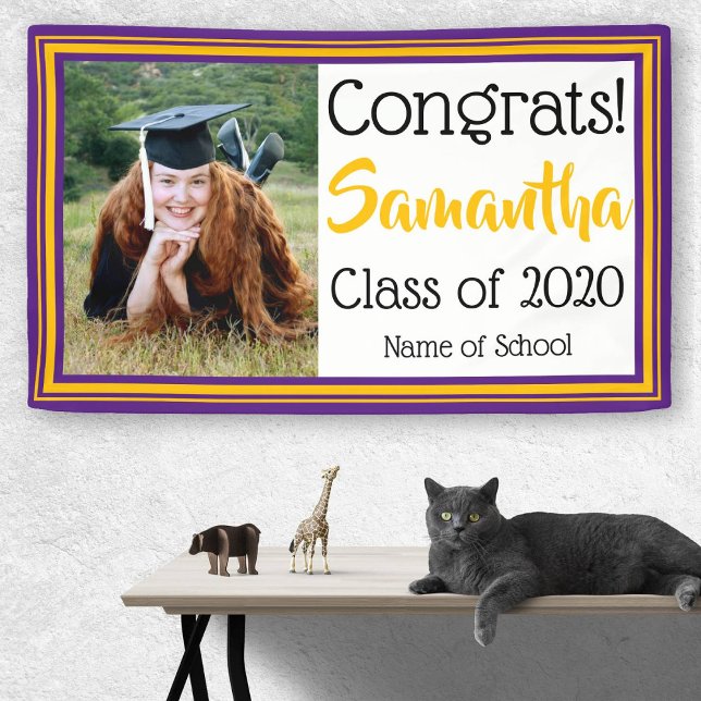 Purple and Gold School Colors Photo Banner (Creator Uploaded)