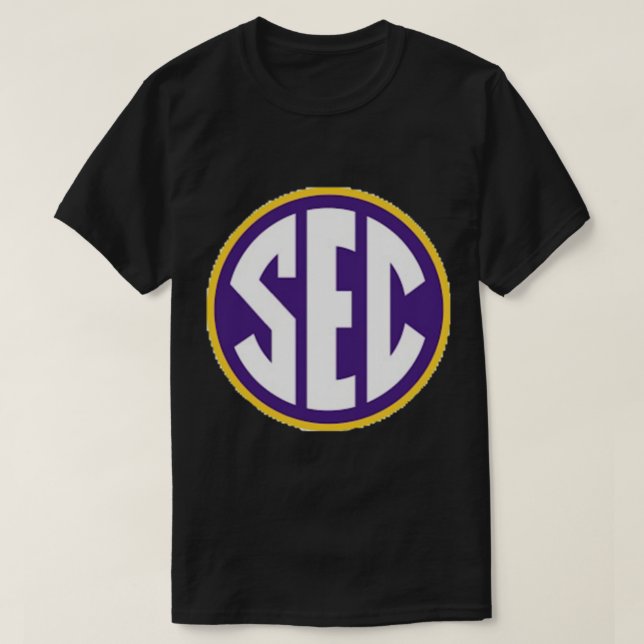purple and gold sec logo Sticker T-Shirt (Design Front)