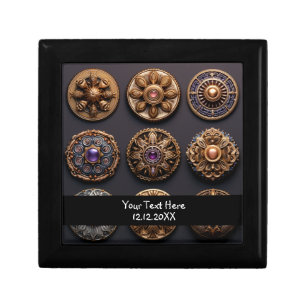 Purple and Gold Sew on Button Magic Day 2 Gift Box