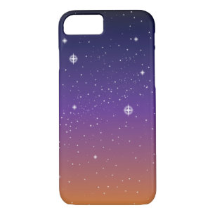 Purple and Gold Starry Sunset Sky iPhone 8/7 Case