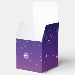 Purple and Gold Starry Sunset Sky Favor Boxes