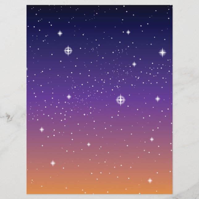 Purple and Gold Starry Sunset Sky Flyer (Front)