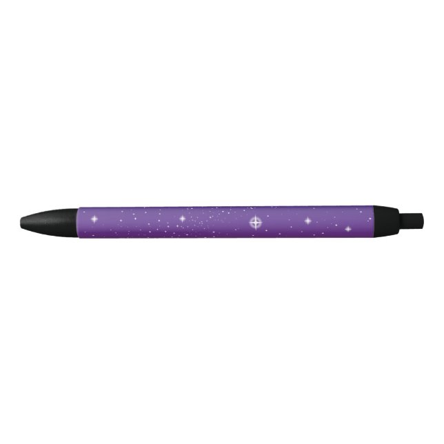 Purple and Gold Starry Sunset Sky Pen (Front)