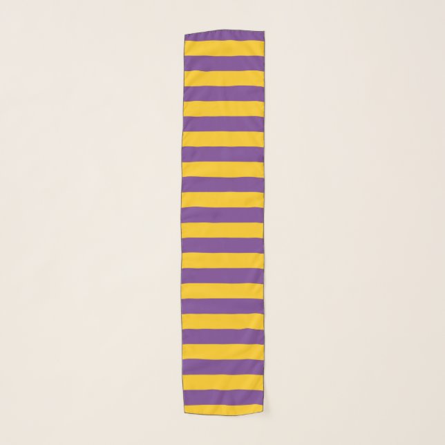 Purple and Gold Stripes Scarf (Front)
