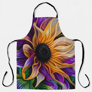 Purple and Gold Sunflower Apron