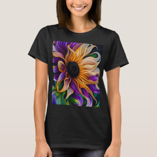 Purple and Gold Sunflower  T-Shirt