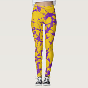Purple and Gold Tie Dye  Leggings