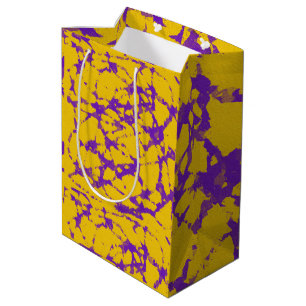 Purple and Gold Tie Dye Medium Gift Bag