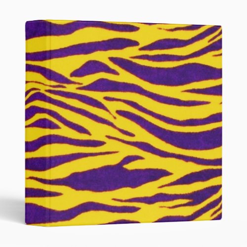 PURPLE AND GOLD TIGER STRIPES BINDER