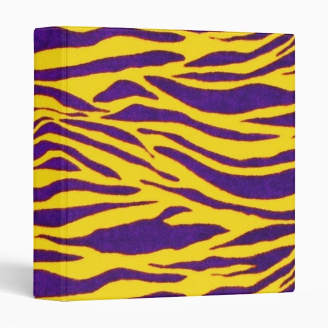 PURPLE AND GOLD TIGER STRIPES BINDER (Front/Spine)
