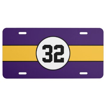 Purple And Gold Vikings License Plate by inkbrook at Zazzle