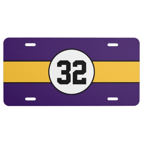 Purple and Gold Vikings license plate