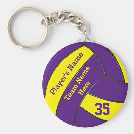 purple and gold volleyball keychains personalized keychain zazzle com