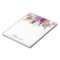 Purple and Gold Watercolor Flowers Notepad