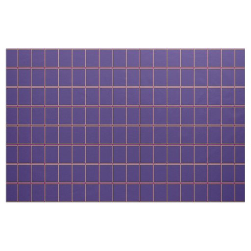 Purple and Gold Windowpane Check Fabric